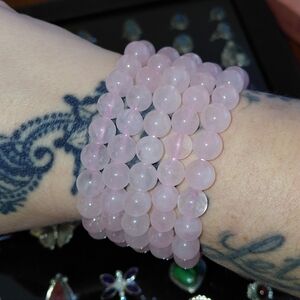 Rose Quartz Beaded Bracelet